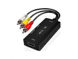 Adaptador conversor AV macho para HDMI compatível com suporte 1080p 60 Hz para HDTV DVD VCD TV Box Slowmoose