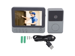 Campainha De Vídeo Semi Fio Duplex Home 2.4g (sem Fio Duplex, Com Vídeo E Tela)
