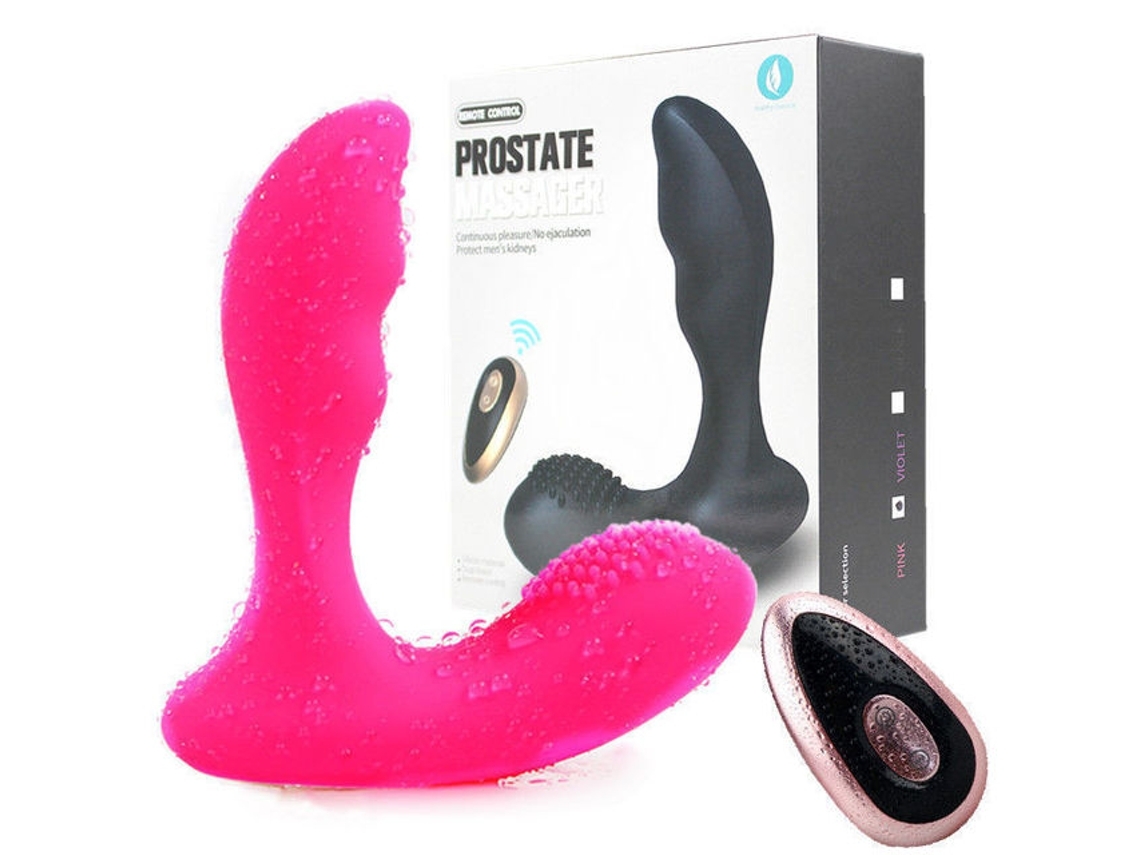 Vibrador Anal de Controle Remoto com 12 Modos de Vibração para Adultos Rosa DIGITALLAB