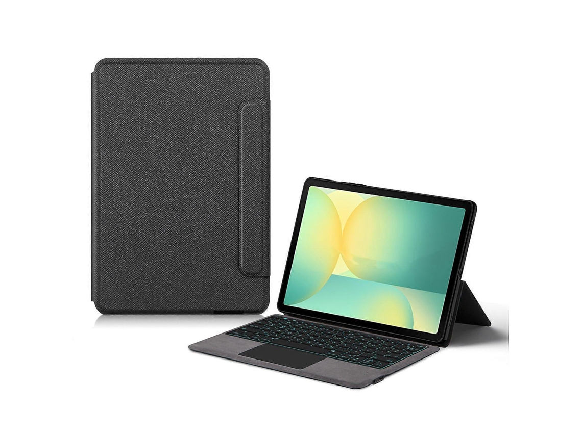 Capa Com Teclado Bluetooth Com Touchpad Retroiluminado, Compatível Com Samsung Galaxy Tab S10 Fe, Couro