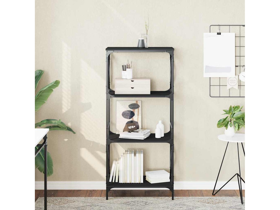 Vidaxl Estante C/ 4 Prateleiras 59x35x132 Cm Derivados Madeira Preto