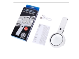 Lupa Led Com Aumento 5x 11x, Lente Aumentadora Ajustável Para Leitura E Reparação, Baterias Incluídas