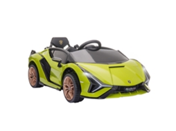Carro Elétrico Infantil Lamborghini Sian 12v (verde, Bateria Recarregável, Som, Luzes, Controle Parental, 108x62x40cm)