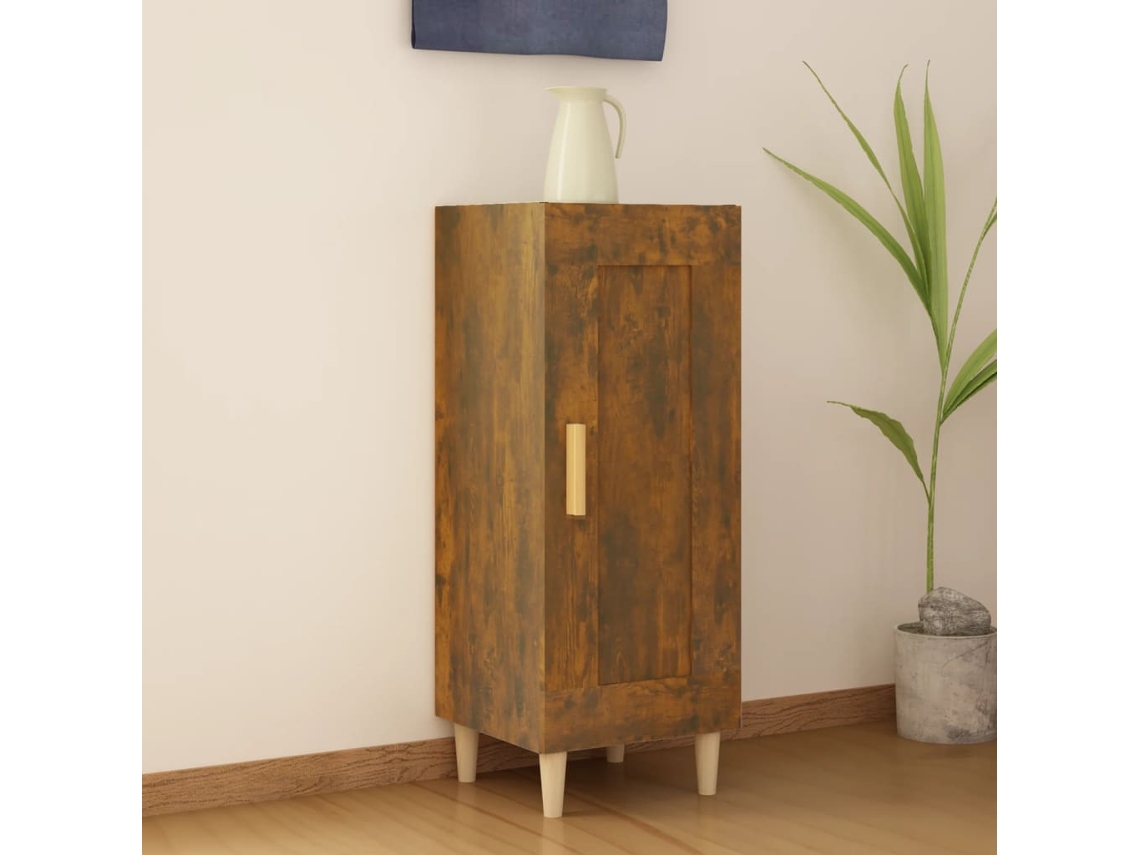 Aparador 34,5x34x90 cm Madera Procesada Color Roble Ahumado