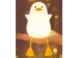 Luminária Noturna Pato, Lâmpada Led Recarregável De Silicone Com 3 Níveis Brilho, Abajur Fofo Para Quarto Infantil, Luz Branca Quente, 10x9x14cm