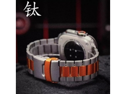 Relógio De Luxo Em Titânio Com Pulseira Super Strap, Compatível Com Samsung, Huawei E Apple Watch Series.