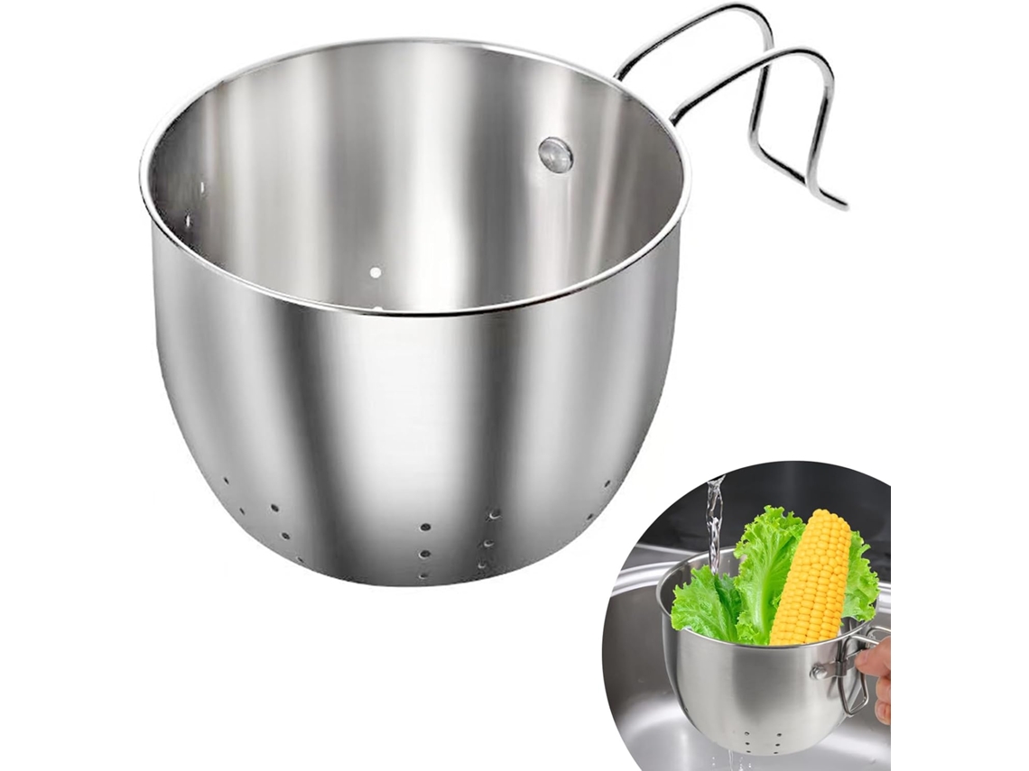 Coletor Alimentos Aço Inox Suspenso, Peneira para Lixo/lavar Frutas ZYBLSSBB