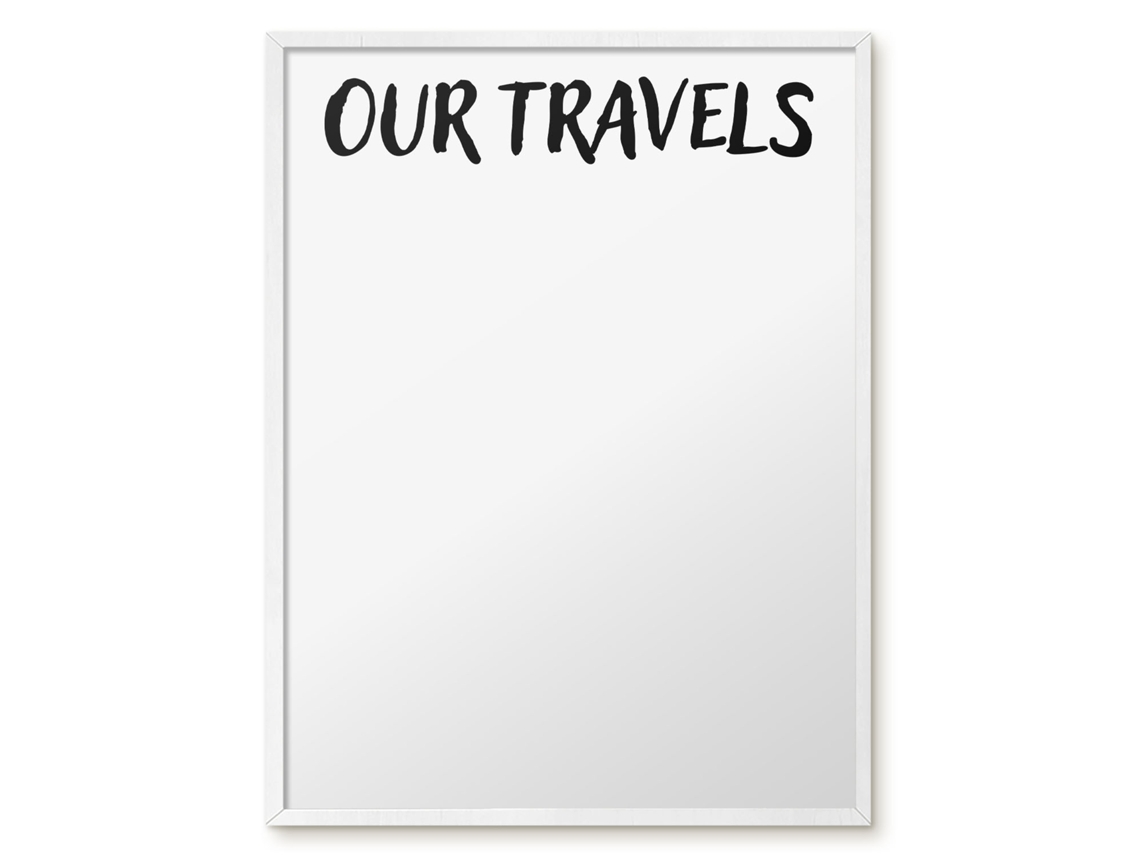 Magnetic Board Our Travels For The Living Room Espelharte (60x80 Cm)