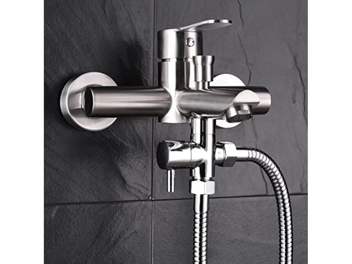 Conector T De 3 Vias Com Válvula Corte Para Banheiro