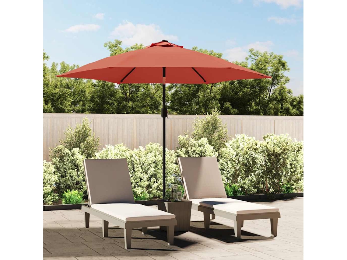 Vidaxl Tecido De Substituição P/ Guarda-sol Exterior 300 Cm Terracota