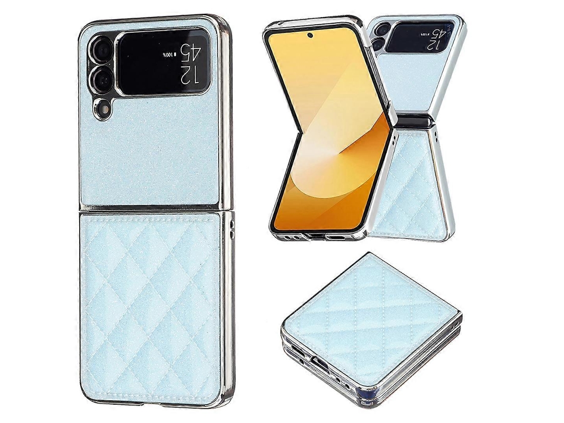 Capa De Celular Em Pu Com Glitter Rômbico E Revestimento Eletrolítico Para Samsung Galaxy Z Flip3