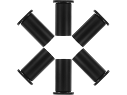 Osaladi Conjunto De 6-ganchos Parede Simples Em Aço Inoxidável 304, Ganchos Redondos De Metal Preto Para Roupas Com Furo