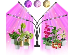 Lâmpada De Cultivo Indoor, 80 Leds, Preta, Com 4 Tubos, Espectro Completo Vermelho/azul/amarelo, Temporizador De 6/12/16 Horas, In Aquaforge