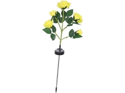 Conjunto De 2 Luminárias Solares De Jardim Com Lâmpadas Led Decorativas Em Formato De Flor, Com Desi Gokoco