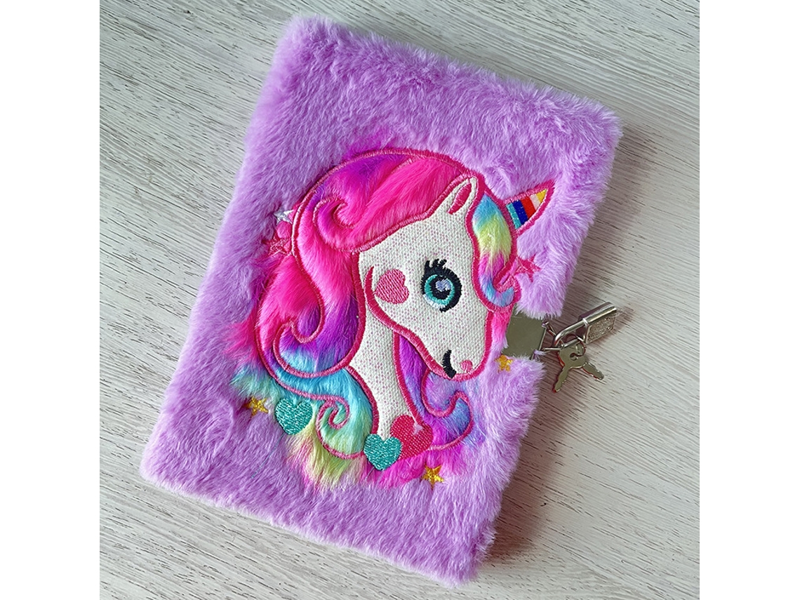 Diário Roxo com Cadeado para Meninas, Unicórnio, Presente de Natal e Aniversário para Meninas de 3 a 14 Anos BRILVIBERA
