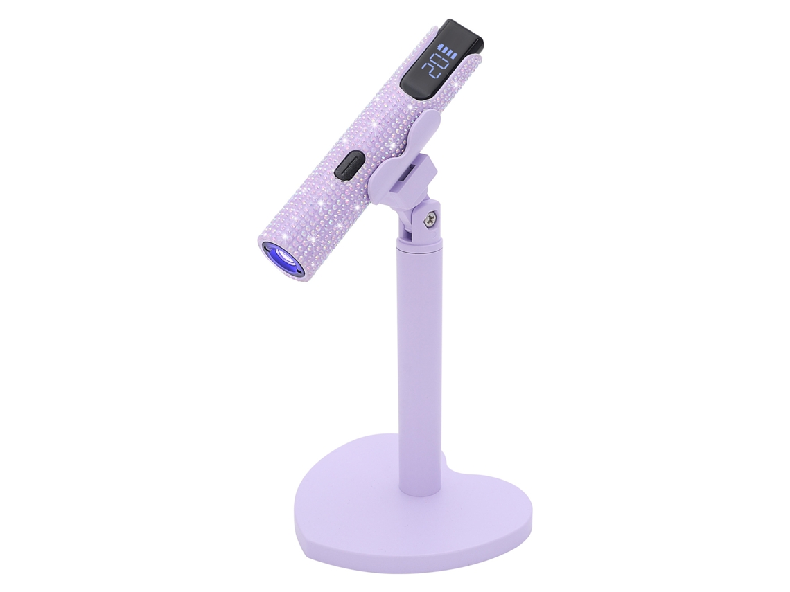 Lâmpada Uv Sem Fio para Unhas com Visor Lcd e Dois Temporizadores, Ideal para Esmalte em Gel Roxo. SIURN