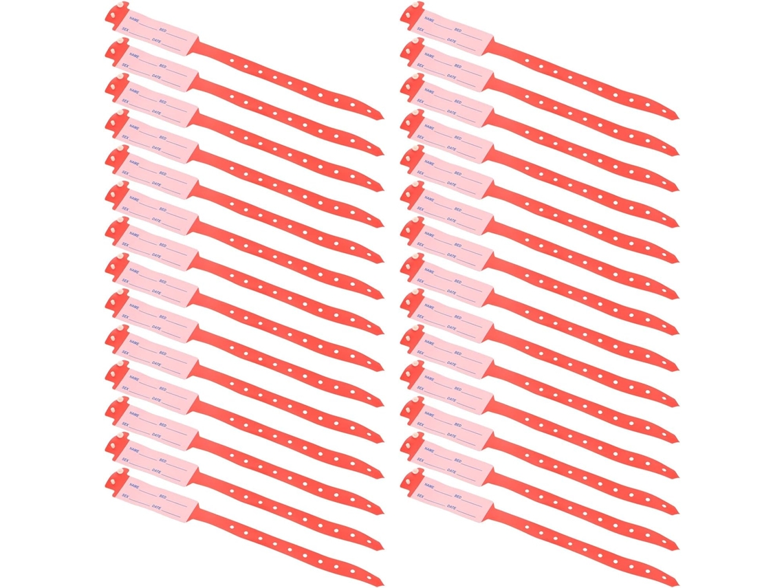 100 pulseiras para eventos, pulseiras de identificação para mulheres, pulseiras de identificação médica para pacientes.