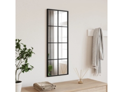 Vidaxl Espelho De Parede Retangular 30x80 Cm Ferro Preto