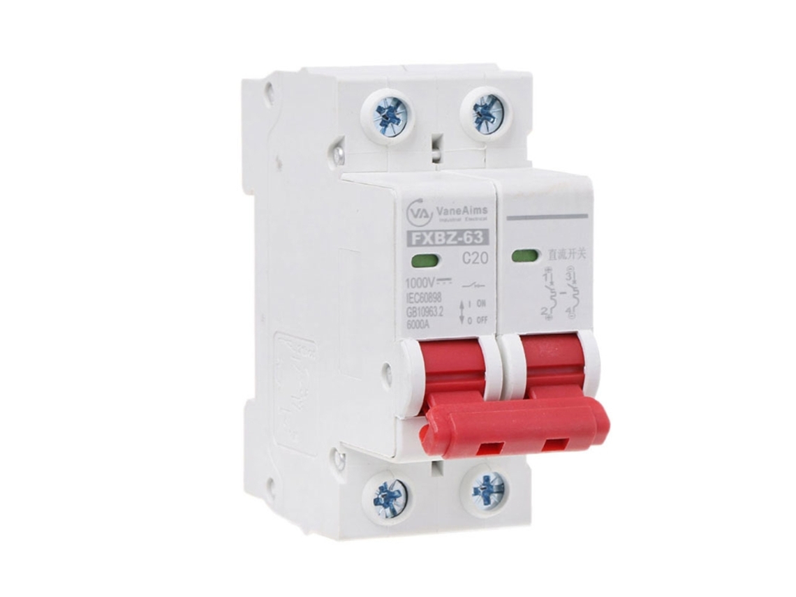 Disjuntor Miniatura 6a/20a/25a/40a Para Montagem Em Trilho Din Com Proteção Contra Curto, Circuito E Sobrecarga