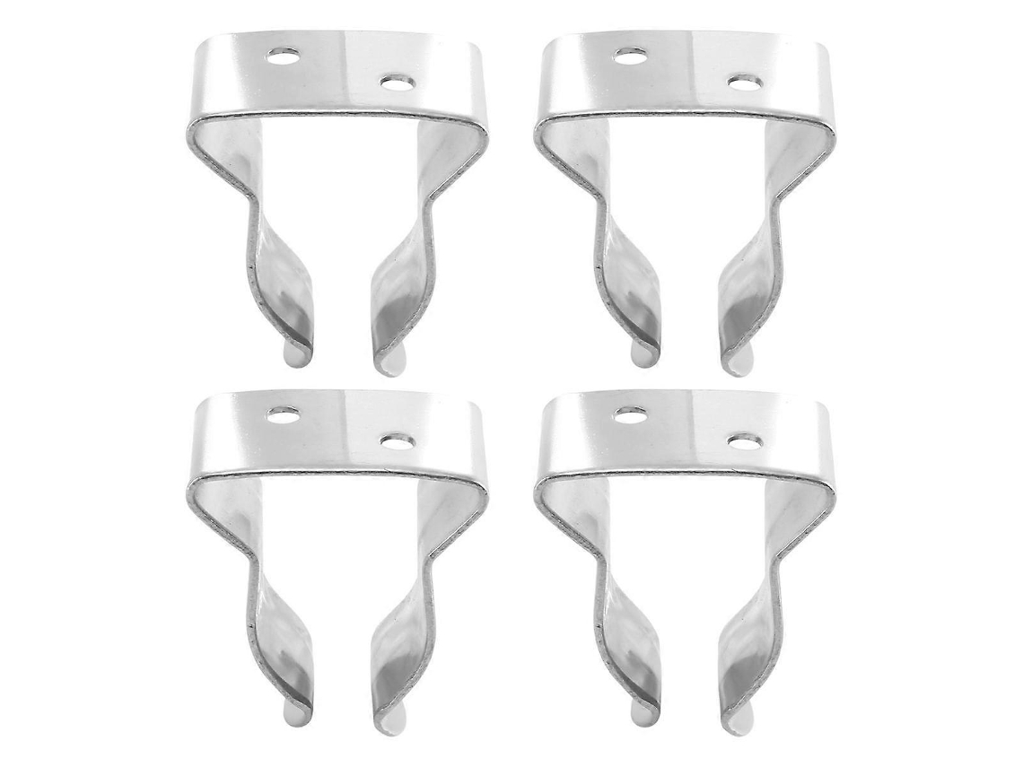 Conjunto de 4 porta-copos náuticos em aço inoxidável com presilha de mola, suporte de alavanca pequeno para iate, clipe de mola náutico, prateado