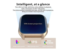 Smartwatch para mulheres com chamadas, monitoramento de glicemia, frequência cardíaca não invasiva, temperatura corporal e oxigênio em uma bicicleta elétrica.