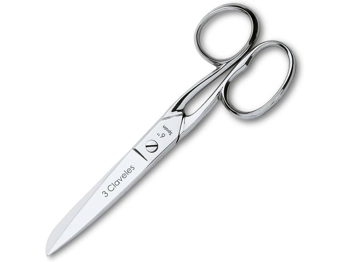 Tesoura 3 CLAVELES Modista (15 cm - Aço-Carbono - Cinzento)