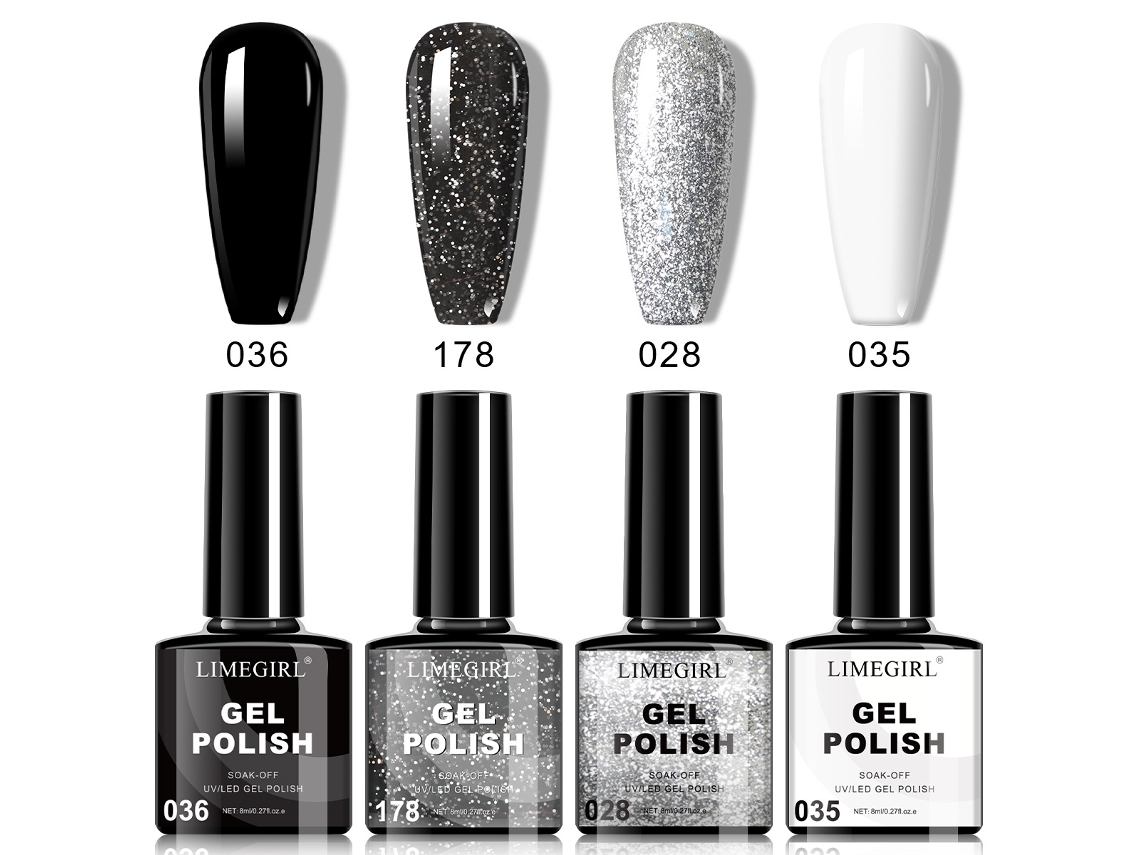 Novo Conjunto De Esmaltes Para Salão De Unhas4 Cores, 2 Conjuntos