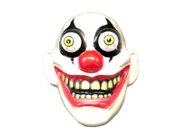Máscara facial portátil e assustadora de plástico macio para cosplay de Halloween, ideal para festas de carnaval.