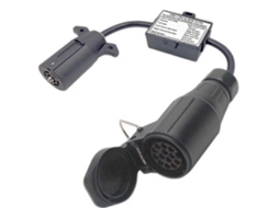 Conversor de luz de reboque dos EUA para a Europa, conector plano de 7 pinos para conector redondo de 13 pinos (reboque Slowmoose [veículo dos EUA])