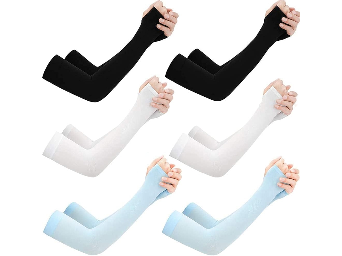 Pares De Mangas De Resfriamento Com Proteção Uv Mangas De Upf 50 Para Homem E Mulher, Mangas Quentes Para Corrida E Ciclismo