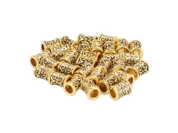 30pcs Contas De Prata Antiga Em Liga Para Dreadlocks, Barba E Bijuterias Diy