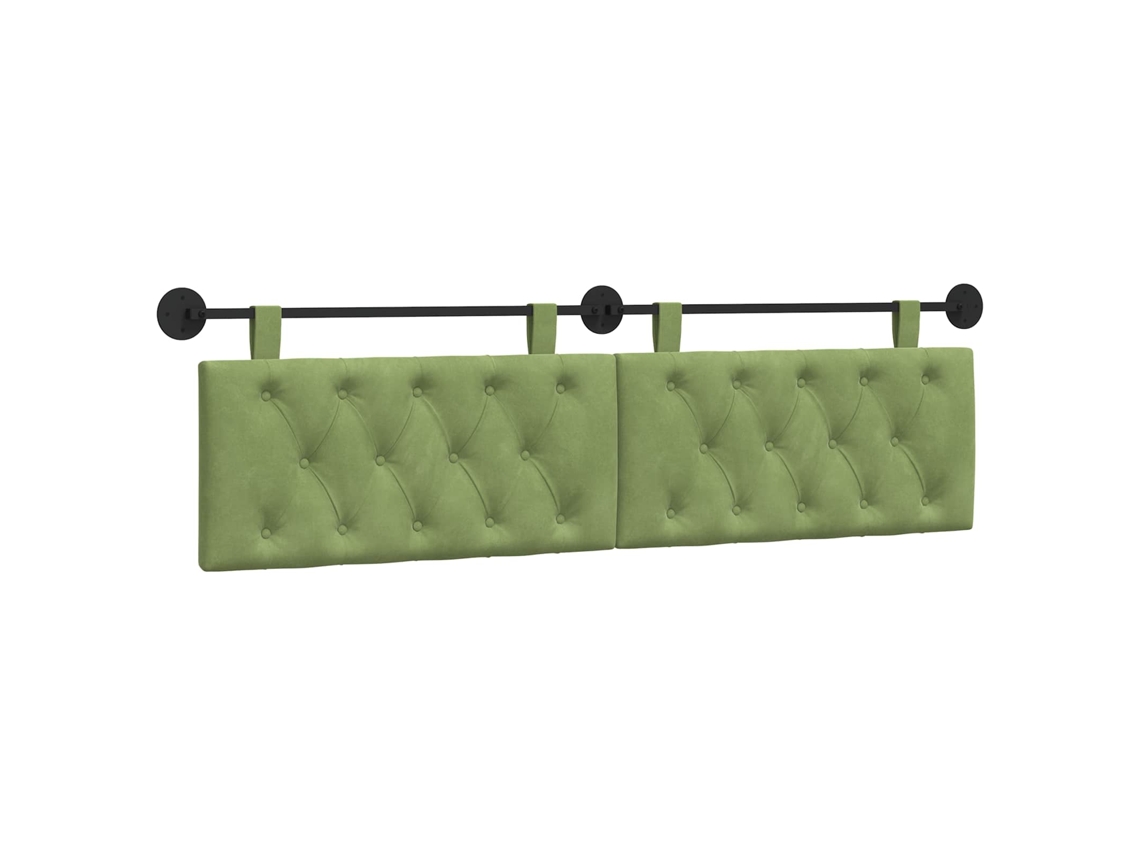 Conjunto 1 Cabeceira Moderna Vidaxl Verde Veludo (190 X 55 X 7 Cm)
