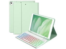 Capa Com Teclado Bluetooth Rgb 1029d Compatível Com Ipad 10.2 / (2020) / (2019) / Ipad Air 10,5 Polegadas (2019) / Pro 10,5 Polegadas (2 Webake (2021)