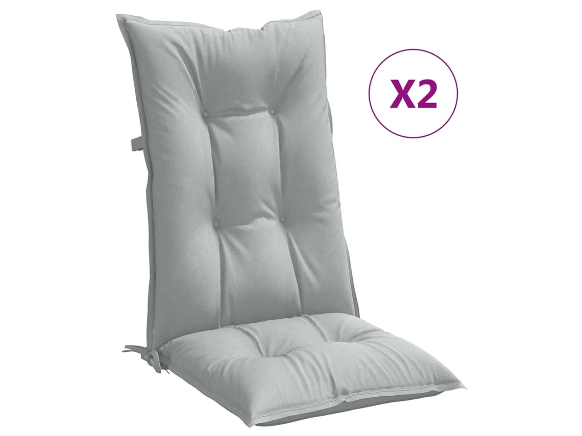 Highback Chair Cushion, Highback Chair Cushions Vidaxl Cinzeto Tecido (120 X 50 X 7 Cm)