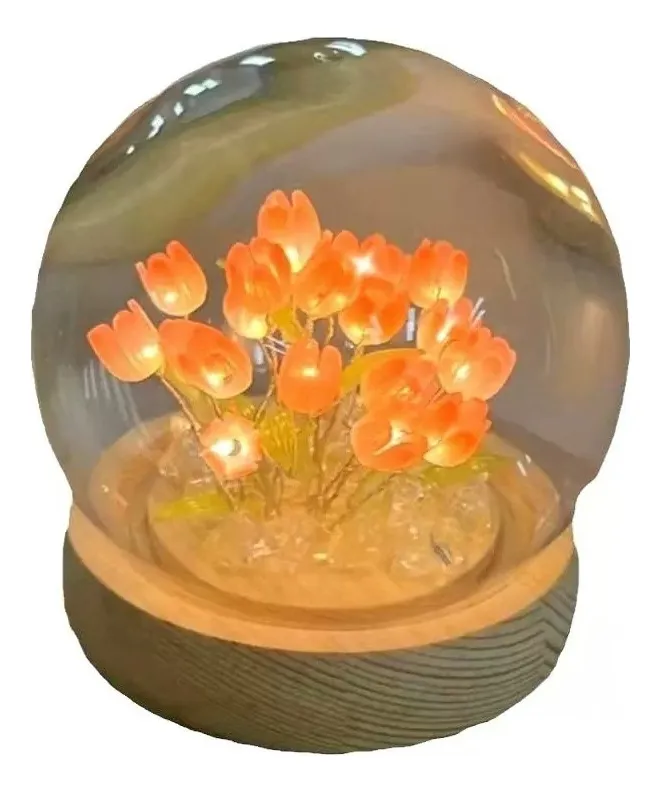Nova Luz Noturna Led Com Design De Tulipavayotoy