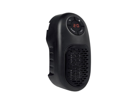 Mini Aquecedor Plug-in Preto VIVAHOGAR