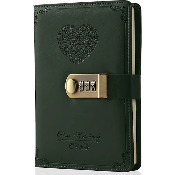 Diário Com Cadeado Para Meninas - Caderno De Couro Senha, Fofo E Secreto, Trava Combinação Mulheres Adultos, Tamanho B6 (5,3 Poleg-aquaforge