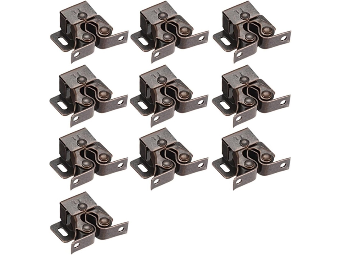 Conjunto De 10 Travas Esfera Com Roletes Duplos Portas Armários E Cozinhas