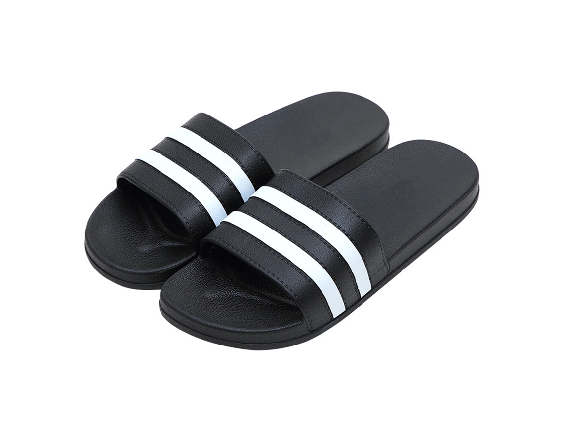 Chinelo de banho Baok, leve, confortável, antiderrapante e com biqueira aberta, para homens e mulheres no verão, preto, tamanho 38-39, adequado para quem calça 37-38.