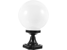 Abajur Esférico De Acrílico Branco De 20 Cm Para Luminária De Chão Externa