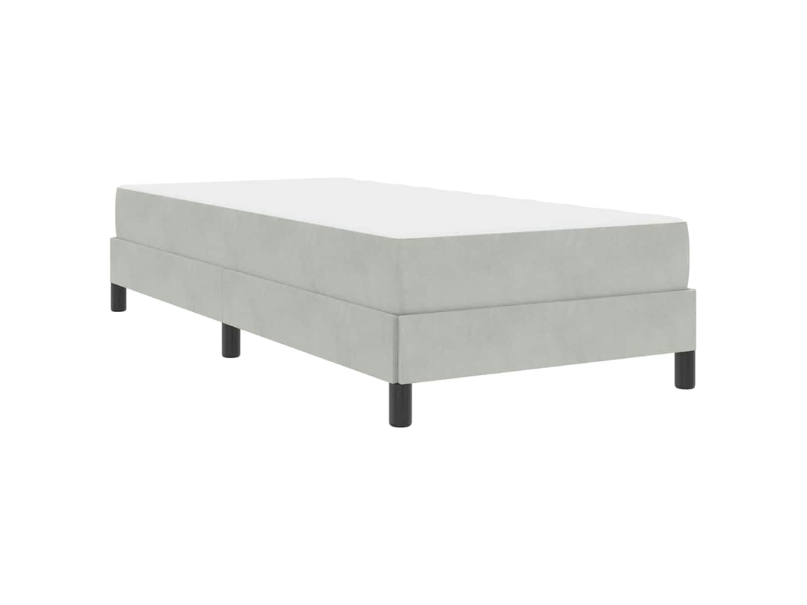 Conjunto 1 Cama Box Vidaxl Cinzento Tecido (80 X 200 Cm)