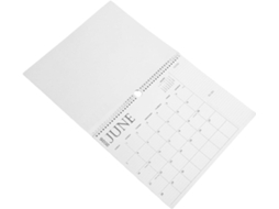 Calendário De Parede Espiral De 18 Meses Para 2026, Preto E Branco, Formato Grande Com Compartimentos Amplos, Gokoco