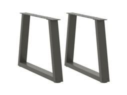 Vidaxl Pés Para Mesa De Centro Em Forma De V, 2 Peças, Antracite, 50x (42-43,3) Cm, Aço