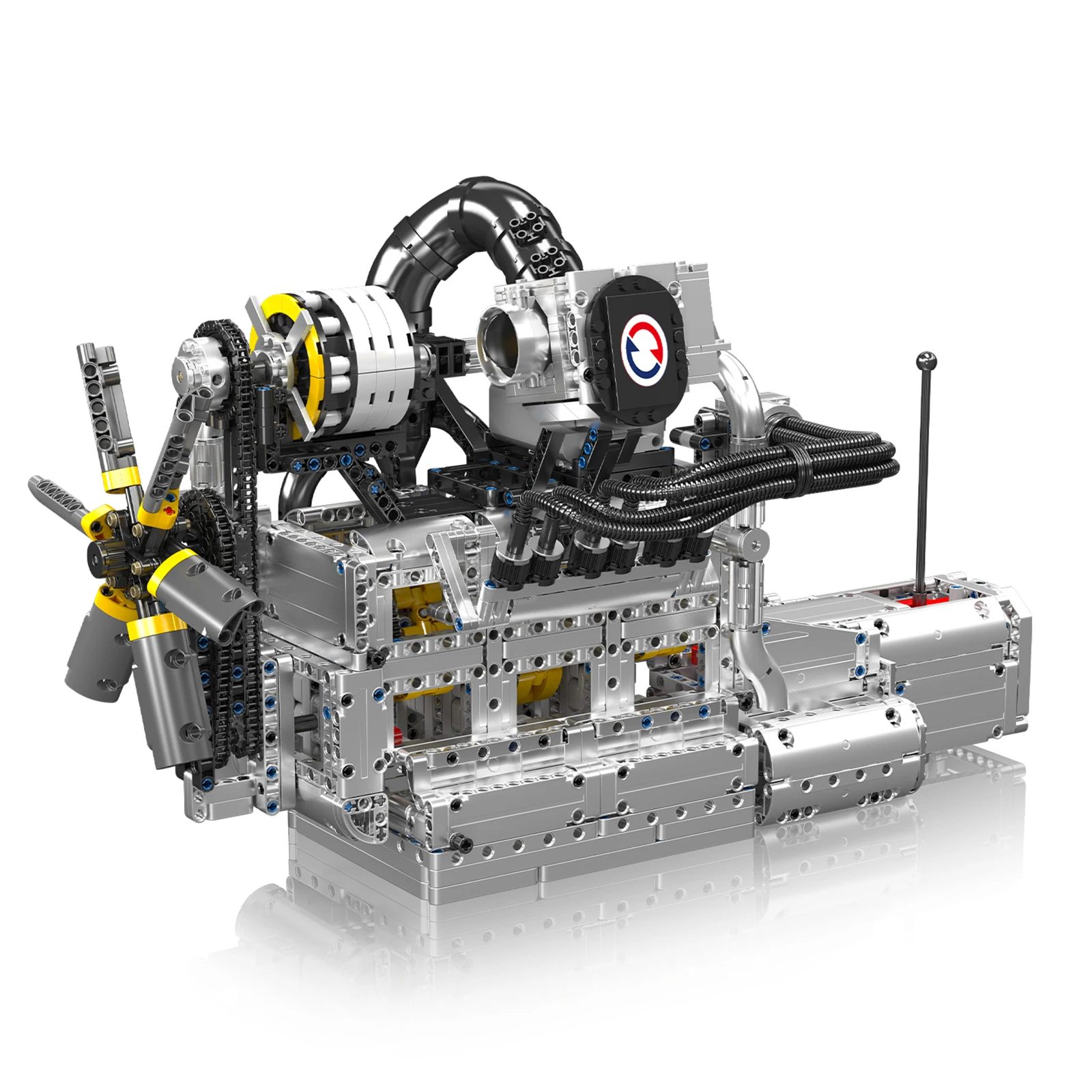 2177 Peças De Blocos De Construção Para Modelismo De Motores Rotativos, Representando Tecnologia Mecânica.