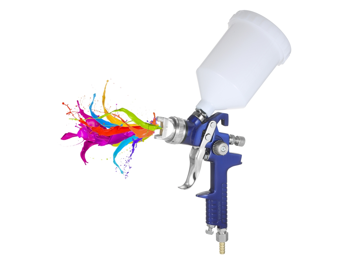 Pistola De Pintura Hvlp Com Sistema De Alimentação Por Gravidade, Bico Padrão 1.4mm Para Carro E Mobília