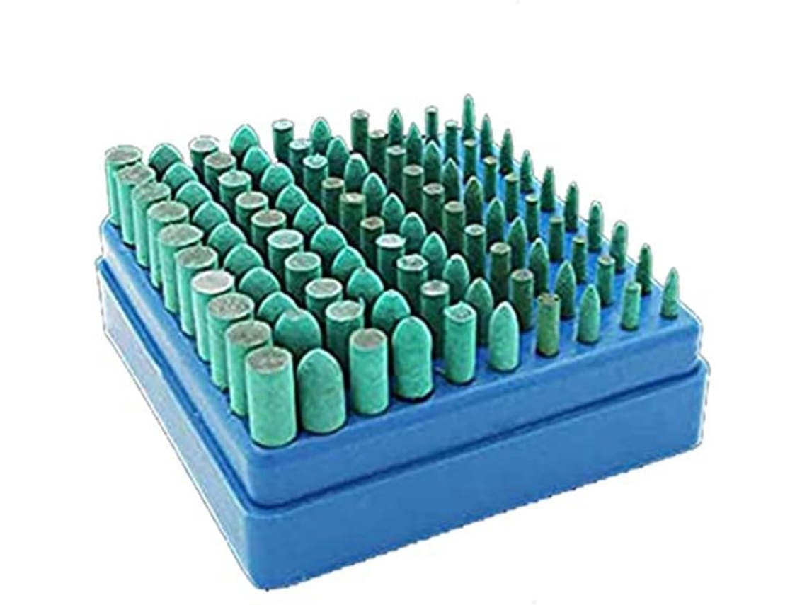Conjunto De 100 Pontas Borracha Para Polimento, Compatíveis Com