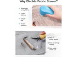 Removedor de fiapos elétrico recarregável USB Lurelia para roupas, suéteres e sofás, azul
