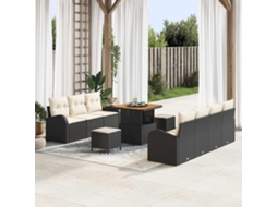 Vidaxl Conjunto De Sofá De Jardim 10 Unid. 9-número De Lugares