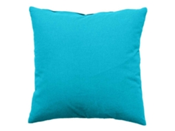 Almofada - Turquesa - 40x40 Cm - 100% Algodão - Lisa - Interior