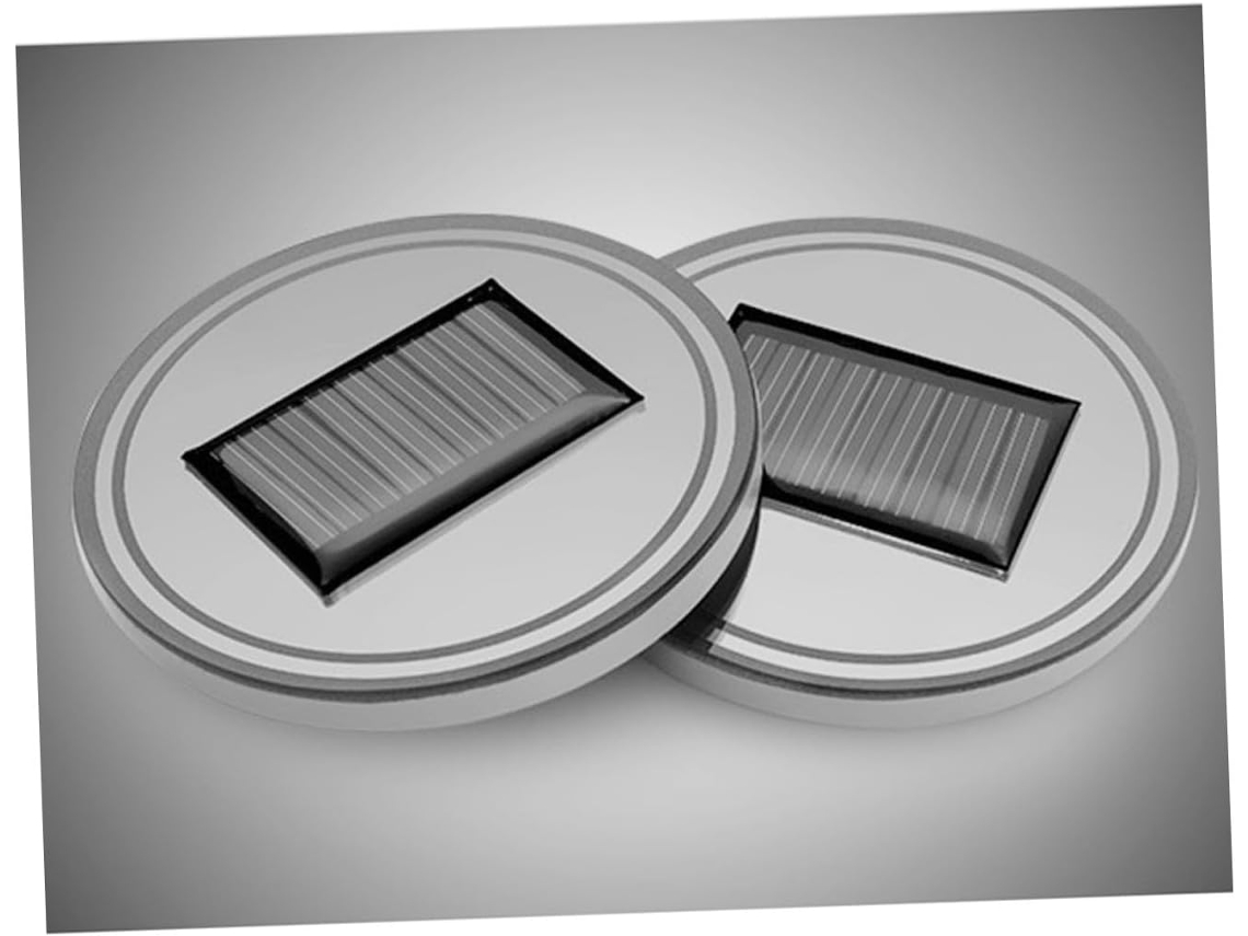 Conjunto de 2 suportes de LED em formato de floco de neve para carros, feitos em acrílico resistente.